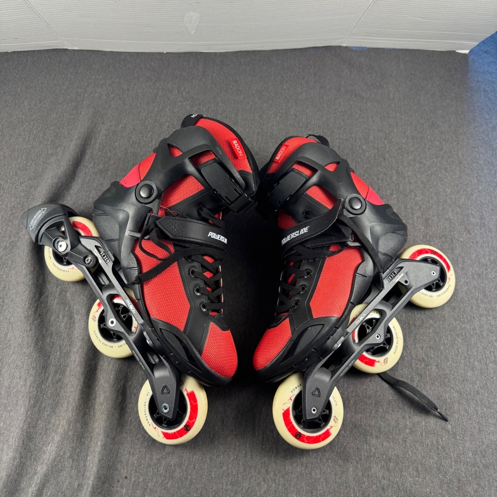 Powerslide Phuzion Radon 90 Men Inline Skates Black Red Trinity 902014 Size 10